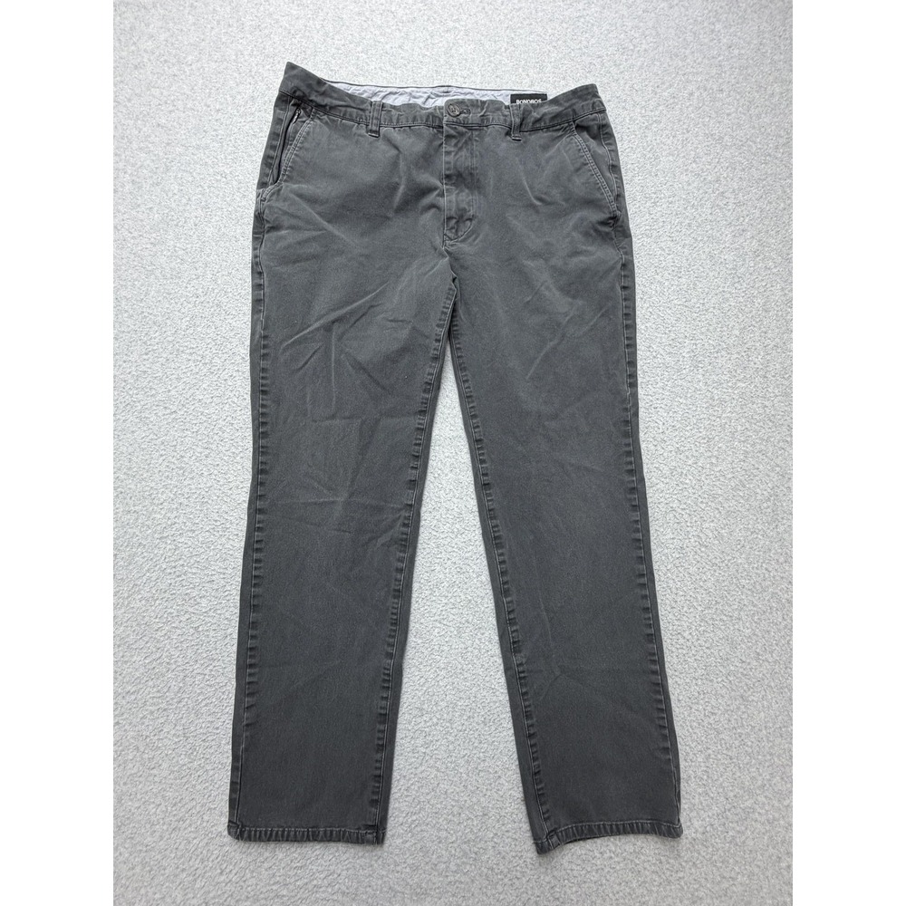 Bonobos Pants Mens 34x30 Gray‎ Slim Fit Stretch Chino Straight Casual Everyday